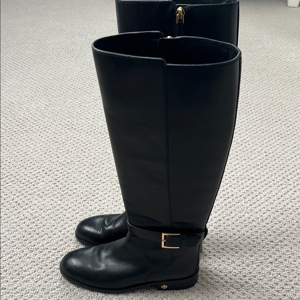 Tory Burch Brooke Knee-High Leather Boots - Picture 3 of 10